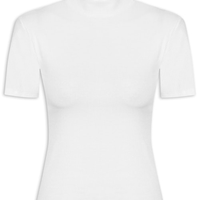 Blusa Feminina Manga Curta - Branco