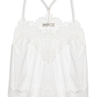 Blusa Feminina Algodão Com Renda - Branco