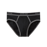 Cueca Slip Com Logotipo Em Algodão Supima - Preto
