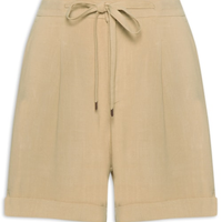 Short Feminino Amarração com Linho - Marrom