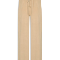 Calça Feminina Pantalona Com Linho - Bege