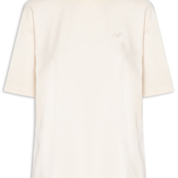 Camiseta Feminina Small Logo Over - Bege