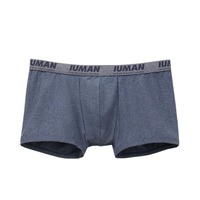 Cueca Boxer Em Microfibra Com Logótipo - Azul