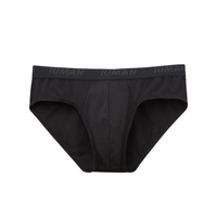 Cueca Slip Em Microfibra Com Logótipo - Preto