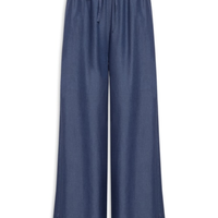 Calça Feminina Jeans Pantalona - Azul