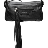 Bolsa Feminina Média Aged Leather - Preto