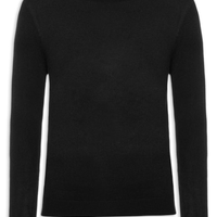 Tricot Masculino Gola Alta Básico - Preto
