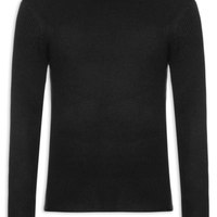 Tricot Masculino Gola Redonda Viscose - Preto