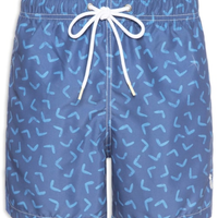 Short Masculino De Praia Estampa Graphic - Azul