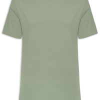 Camiseta Masculina Gola Redonda Tecnologia Caimento Perfeito - Verde