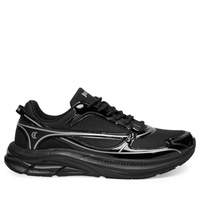 Tênis Masculino Leather Mesh - Preto