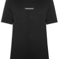 Camiseta Masculina Regular-Fit Logo Patch - Preto