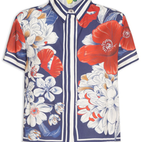 Camisa Feminina Vera Lenço - Azul