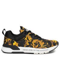 Tênis Masculino Casual Printed Barocco Logo - Preto