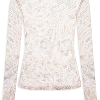 Blusa Feminina Manga Longa em Tule - Rosa