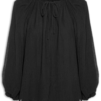 Bata Feminina Manga Bufante - Preto