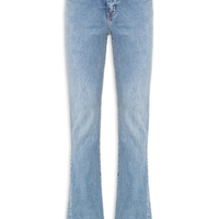 Calça Feminina Jeans Boot Basic Midi Travetes - Azul