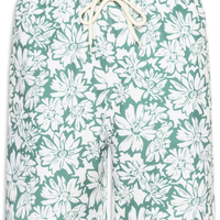 Shorts Masculino Praia Estampa Margarida Bicolor - Verde
