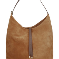 Bolsa Feminina Média Camurça- Marrom