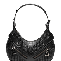 Bolsa Feminina Tiracolo Suki Média Couro - Preto