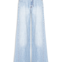 Calça Feminina Jeans Wide Leg Nesgas - Azul