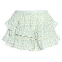 Short Feminino Fluido Babados Coqueiro - Verde