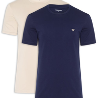 Kit 2 Camisetas Masculinas Pack Top 2 Peças - Azul