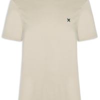 Camiseta Masculina com Peixe Bordado Família - Marrom