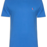 Camiseta Masculina Manga Curta Pica-Pau Vermelho Azul