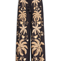 Calça Feminina Pantalona Ourinho Tropical - Preto
