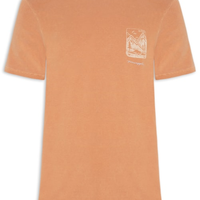 Camiseta Masculina Estampada Mountains - Laranja
