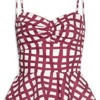 Blusa Feminina Tricoline Est Trama Vinho - Vermelho