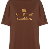 Camiseta Feminina Silk Soul Full Of Sunshine - Marrom