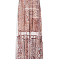 Saia Tule Paisley - Marrom