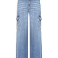 Calça Jeans Feminina Raquel Wide Leg - Azul