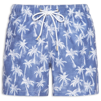Short Masculino De Praia Estampa Coqueiros - Azul