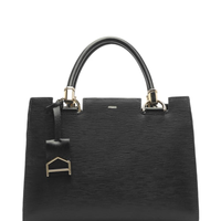 Bolsa Feminina Tote Couro Grande - Preto