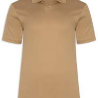 Polo Masculina Pima Cotton - Marrom