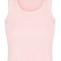 Regata Feminina Tricot Básica - Rosa