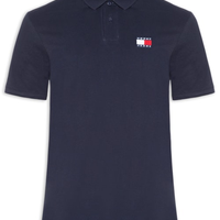 Polo Masculina Regular Fit com Logo - Azul