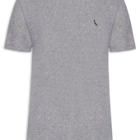 Camiseta Masculina Slim Malha - Cinza