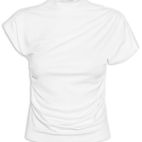 Blusa Feminina Drapeada Assimétrica - Branco