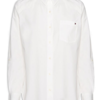 Camisa Feminina Classic Poplin Roll-Tab - Branco