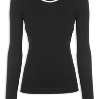 Blusa Feminina Manga Longa Vivos - Preto