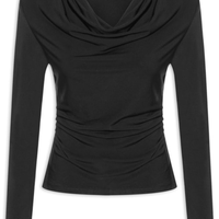 Blusa Manga Longa Feminina Degagê - Preto