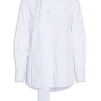 Camisa Feminina Tricoline Laço - Azul