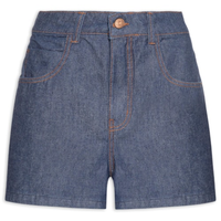 Short Feminino Jeans Básico Escuro - Azul