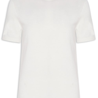 Camiseta Masculina Básica Regular Fit - Off White