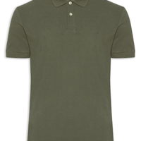 Polo Masculina Básica Regular Fit Em Piquet - Verde