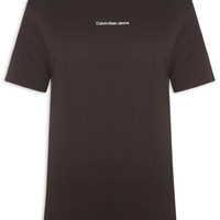 Camiseta Masculina Manga Curta Logo Centralizado - Marrom